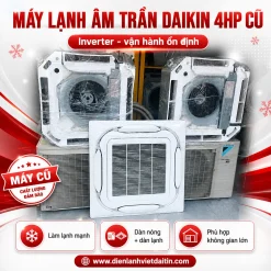 Máy lạnh âm trần Daikin 4hp Cũ (inverter )
